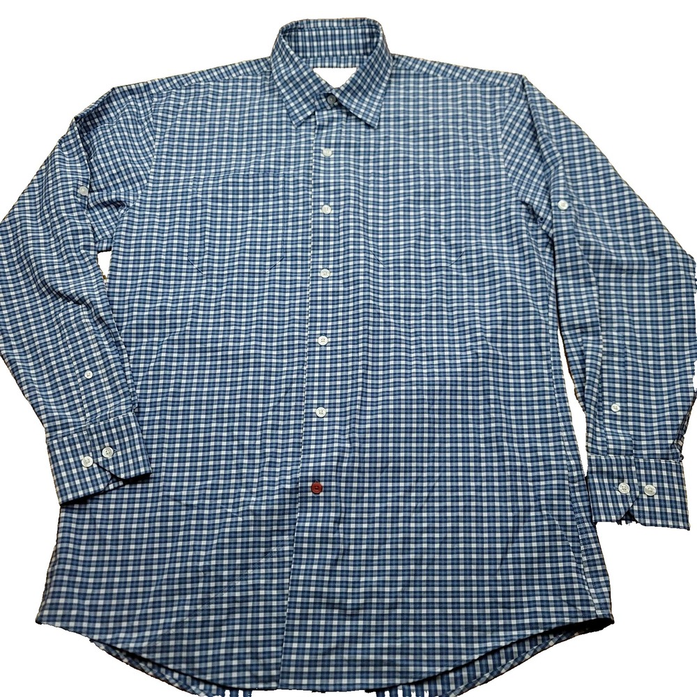 Onward Reserve Mens M Performance Nylon Hunting Shirt Thomasville Blue Plaid